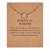 Spiritual Wisdom - Hexagon aan ketting - Geluksketting - Hexagon - Goudkleurig