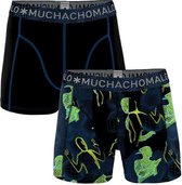 Muchachomalo 2-pack boys boxershorts off the grid zwart