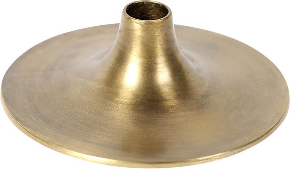 Rasteli Kaarsenhouder - metaal - goud - D20 x H5 cm