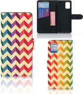 Flip Case pour Samsung Galaxy A31 Coque Zigzag Couleur