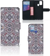 GSM Hoesje Geschikt voor Samsung Galaxy M31 Flipcover Flower Tiles