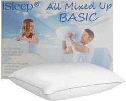 iSleep All Mixed Up Basic | Puntkussen | Latex Sticks met Dreampearls | 1200 Gram Kussen Vulling | Veerkrachtig Hoofdkussen | Ventilerend & Wasbaar | 60x70 cm