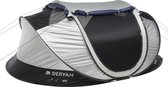 Deryan Luxe Cocoon Pop Up Tent - Anti-UV 50+ 2 Seconds - Zilver/ Zwart - 4 Persoons