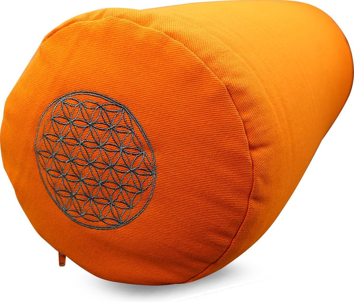 Green Tree Yoga Bolster Oranje avec Fleur de Life