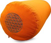 Yoga Bolster Katoenen Twill - Flower of Life Oranje