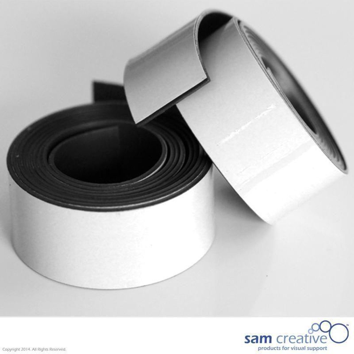 Sam Creative Magneetband 20mm - Whiteboard - Wit - 2 rollen