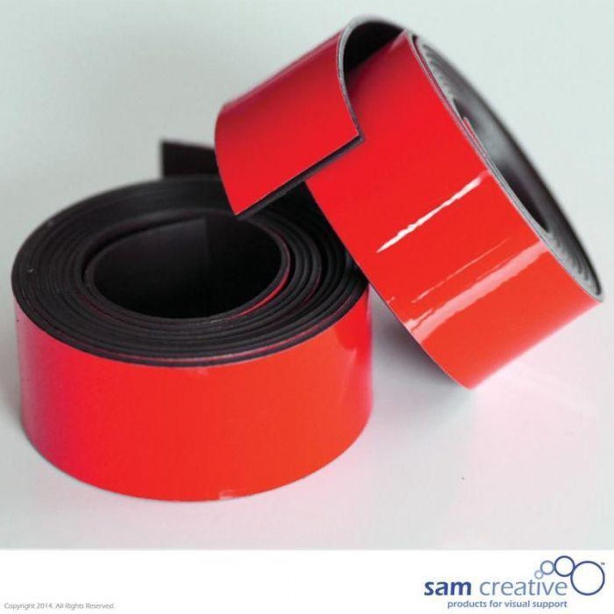 Sam Creative Magneetband 20mm - Whiteboard - Rood - 2 rollen