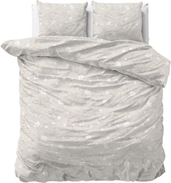 Dreamhouse Flannel Caitlyn - Ensemble housse de couette - Double - 200x200 / 220 + 2 taies d'oreiller 60x70 - Sable