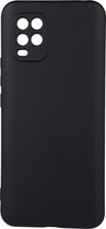 Shop4 - Xiaomi Mi 10 Lite 5G Hoesje - Zachte Back Case Mat Zwart