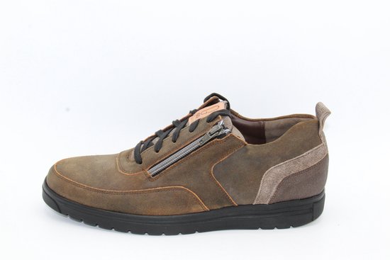 Gijs- GO 2079 espresso bruine herenschoen- veter/ rits H- maat 42 | bol.com