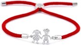 Armband - rode draad - jongen / meisje