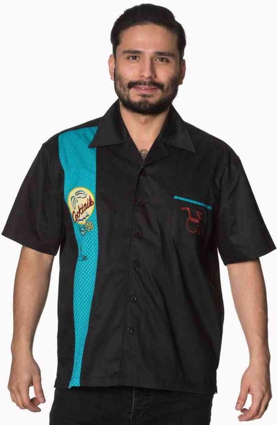Banned - LITTLE MINX Overhemd - 5XL - Zwart