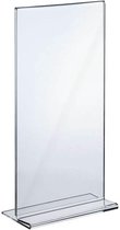 1/3 A4 Menukaarthouder / Tafelhouder / Acrylglas T-Standaard - type T-13A4-PM