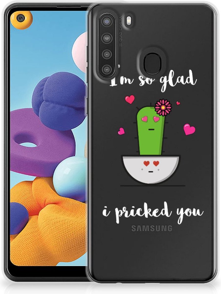 Samsung Galaxy A21 Telefoonhoesje met Naam Cactus Glad