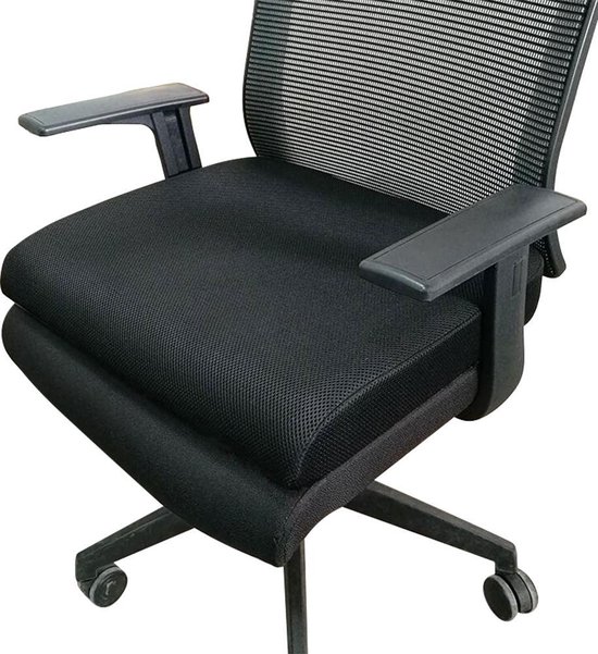 voor langdurig zitcomfort – Bureaustoel kussen – XL Zwart | bol.com