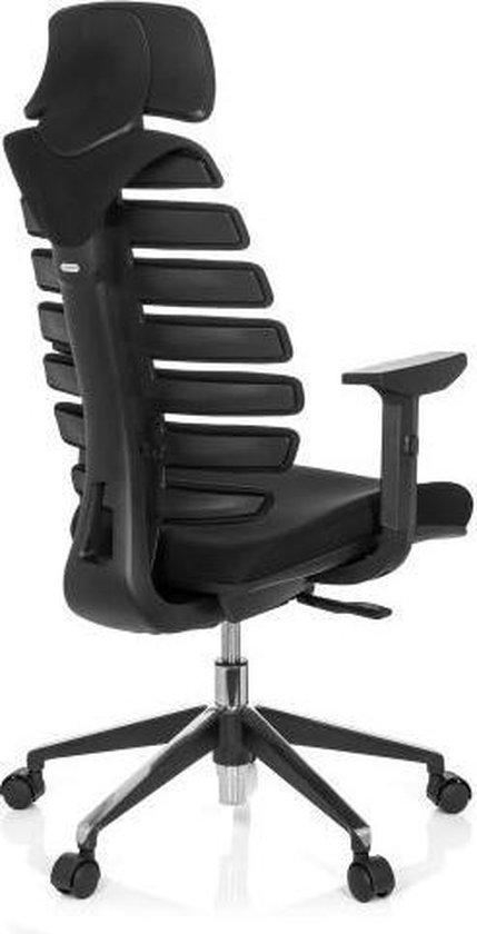 hjh office Ergo Line II Pro - Chaise de bureau - Tissu - Noir | bol.com