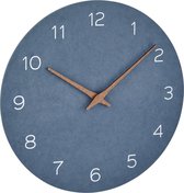 TFA Design Wandklok Ø30 - Houtlook - Blue