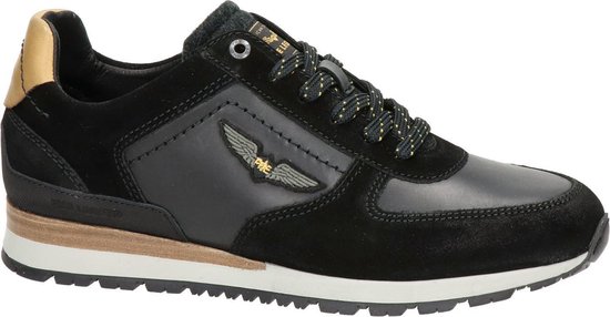 PME Legend Runner Lockplate heren sneaker - Zwart - Maat 45 | bol.com