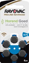 Rayovac Proline Advanced - hoortoestel batterij P675 - Blauwe sticker - Horend Goed