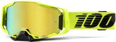 100% Armega Nuclear Citrus - Motocross Enduro BMX Downhill Bril Crossbril - Fluo Geel met Spiegel Lens