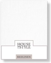 House in Style Luxe hoeslaken Valencia Katoen satijn, 90 x 210 cm, marmer