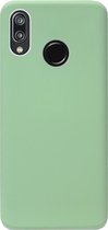 ADEL Premium Siliconen Back Cover Softcase Hoesje voor Huawei P20 Lite (2018) - Lichtgroen