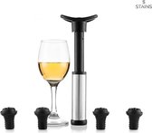 Vacuüm pomp | Wine Saver| Wijnstopper| Vacuum pomp met 4 GRATIS Stoppers | Stoppers | Wijnkurk | Wijn dop | Wijn pomp | Fles wijn