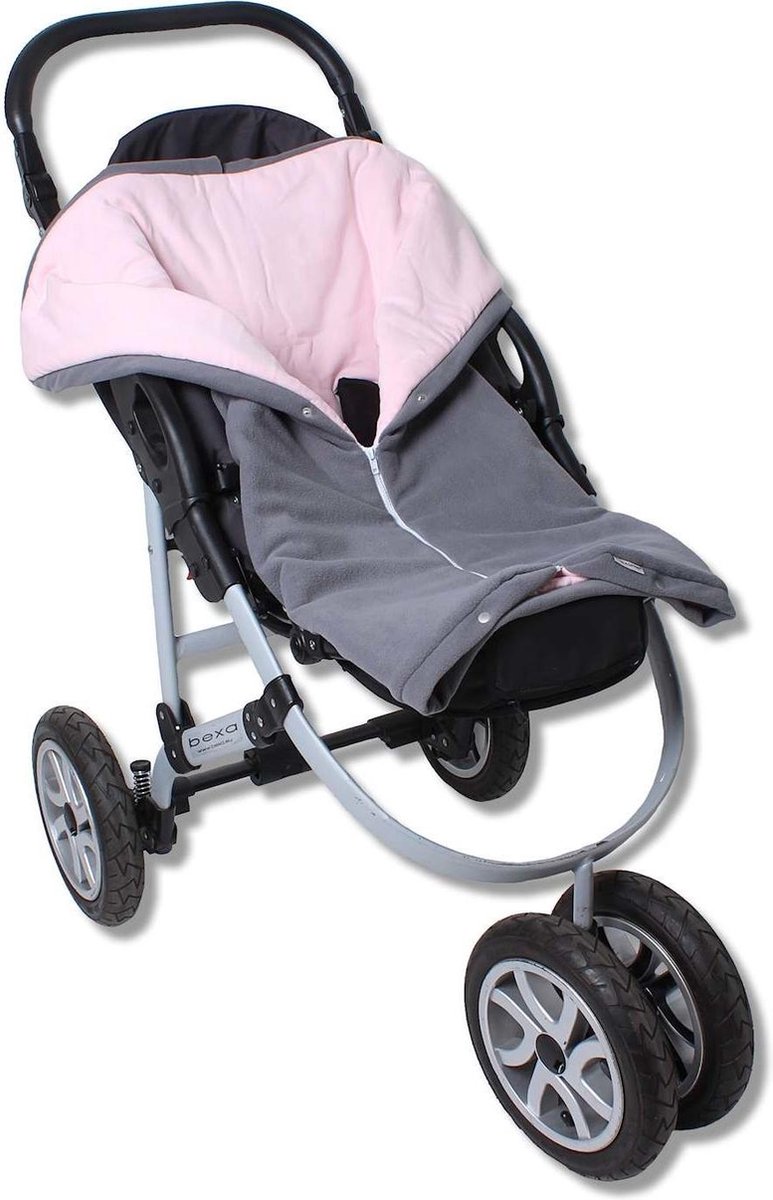 Hobea Voetenzak grijs en roze