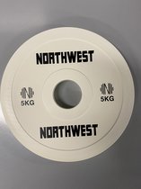 Northwest Fractional Halterschijf | Change Plate Set | 2 x 5 KG | Wit