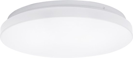 LED Plafondlamp - Aigi Alona - Opbouw Rond - 12W - Natuurlijk Wit 4000K - Mat Wit - Kunststof