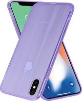 Gekleurde laser case geschikt voor Apple iPhone X / Xs - paars