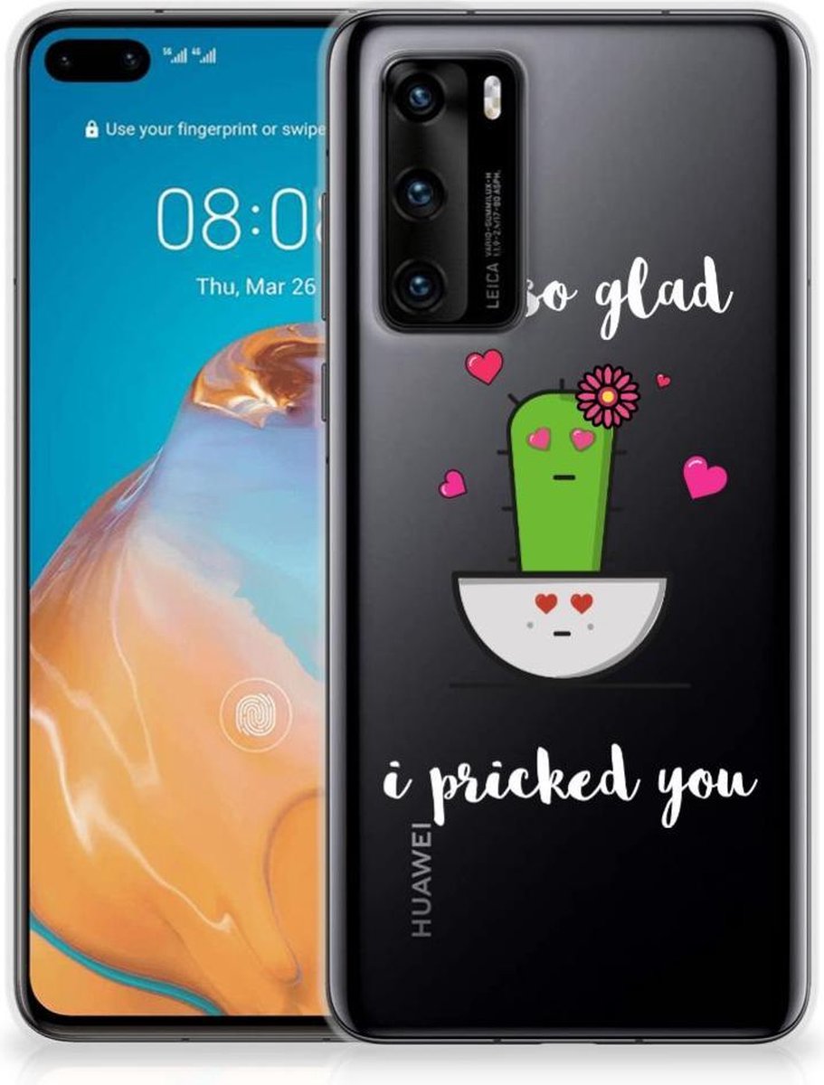 Huawei P40 Telefoonhoesje met Naam Cactus Glad