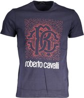 Roberto Cavalli T-shirt Blauw XL Heren