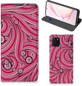 GSM Hoesje Geschikt voor Samsung Galaxy Note 10 Lite Foto Hoesje ontwerpen Swirl Pink