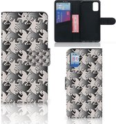 Book Wallet Case Geschikt voor Samsung Galaxy A41 Smartphone Hoesje Salamander Grey