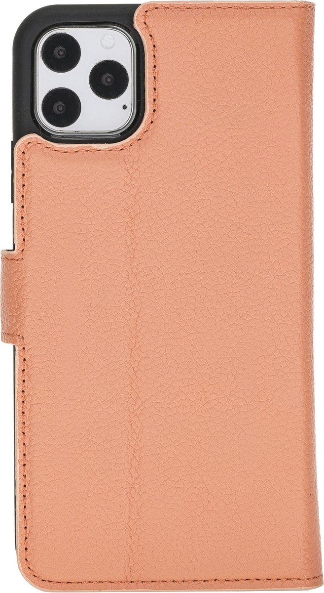 Mjora Lederen Apple iPhone 11 PRO MAX Hoesje (New edition Tweedelige ontwerp: Book Case / Hardcase