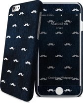 i-Paint cover Mustaches - blauw - voor iPhone 6/6S