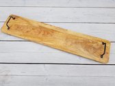 Serveerplank - Tapasplank - Hapjesplank - Snijplank - 95 x 20 cm - Mangohout