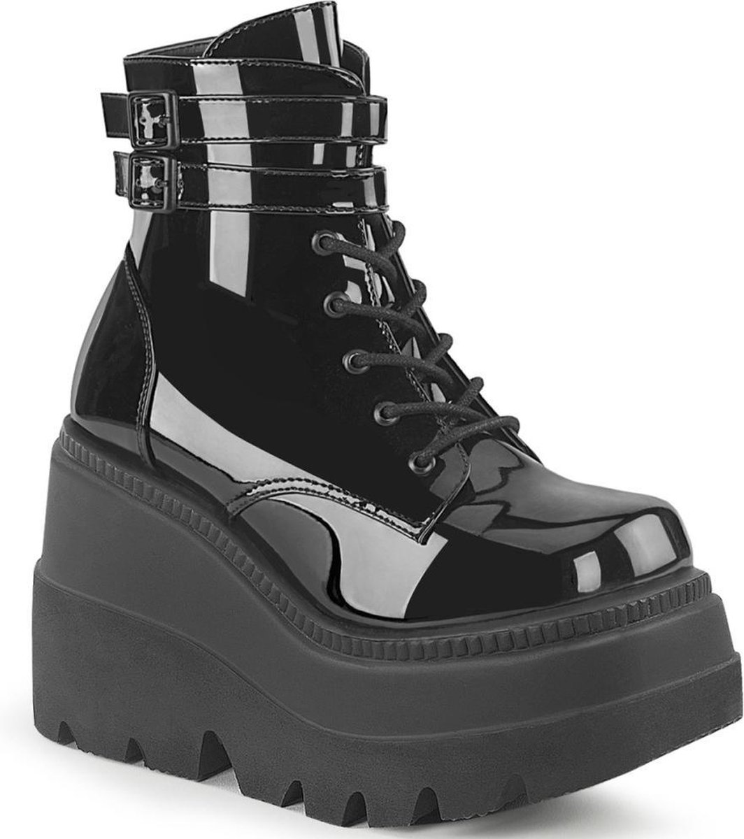 DemoniaCult - SHAKER-52 Plateau Laarzen - US 6 - 36 Shoes - Zwart