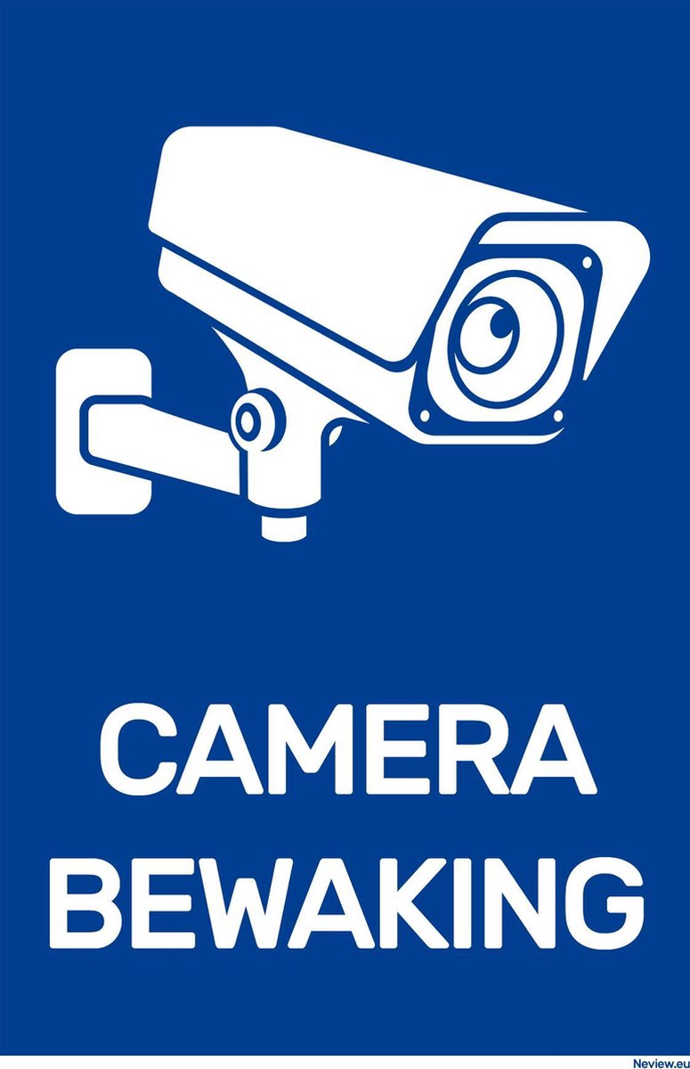Bord camerabewaking - 20x30 cm - Voor binnen & buiten - Neview