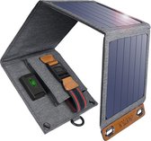 Choetech opvouwbaar zonnepaneel oplader USB-A waterproof 14W solar reislader outdoor - Grijs