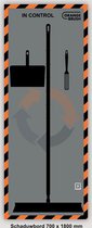 OrangeBrush Schaduwbord 800 x 1800 mm, incl. 3 RVS ophangbeugels