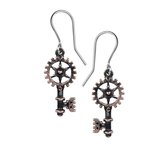 Alchemy Gothic Oorbellen CLAVITRACTION Bronskleurig