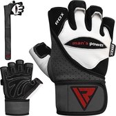 RDX Sports L1 Leren Bodybuilding Fitnesshandschoenen Maat: M