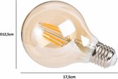 Rox Living Decoratieve Led-lamp Amber 4w 17,5 Cm Warm Wit
