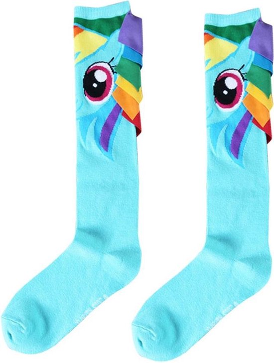Rainbow dash - Eenhoorn sokken - My little Pony - kniesokken - Maat 37-42  Unisex Maat... | bol.com