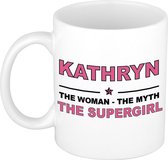 Kathryn The woman, The myth the supergirl cadeau koffie mok / thee beker 300 ml