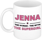 Jenna The woman, The myth the supergirl cadeau koffie mok / thee beker 300 ml