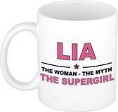 Lia The woman, The myth the supergirl cadeau koffie mok / thee beker 300 ml