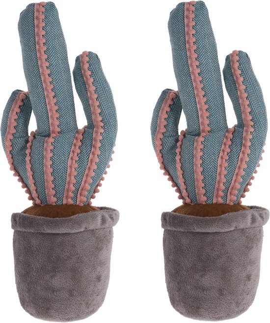 2x stuks deurstoppers cactus grijs/blauw 37 cm - Huishouden - Woonaccessoires/benodigdheden - Deurstoppers/raamstoppers cactussen 2x stuks deurstoppers cactus grijs/blauw 37 cm - Huishouden - Woonaccessoires/benodigdheden - Deurstoppers/raamstoppers cactussen